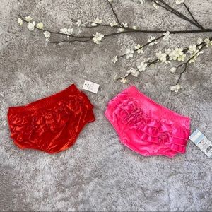 Cat & Jack pink and red cute Velvet baby underwear